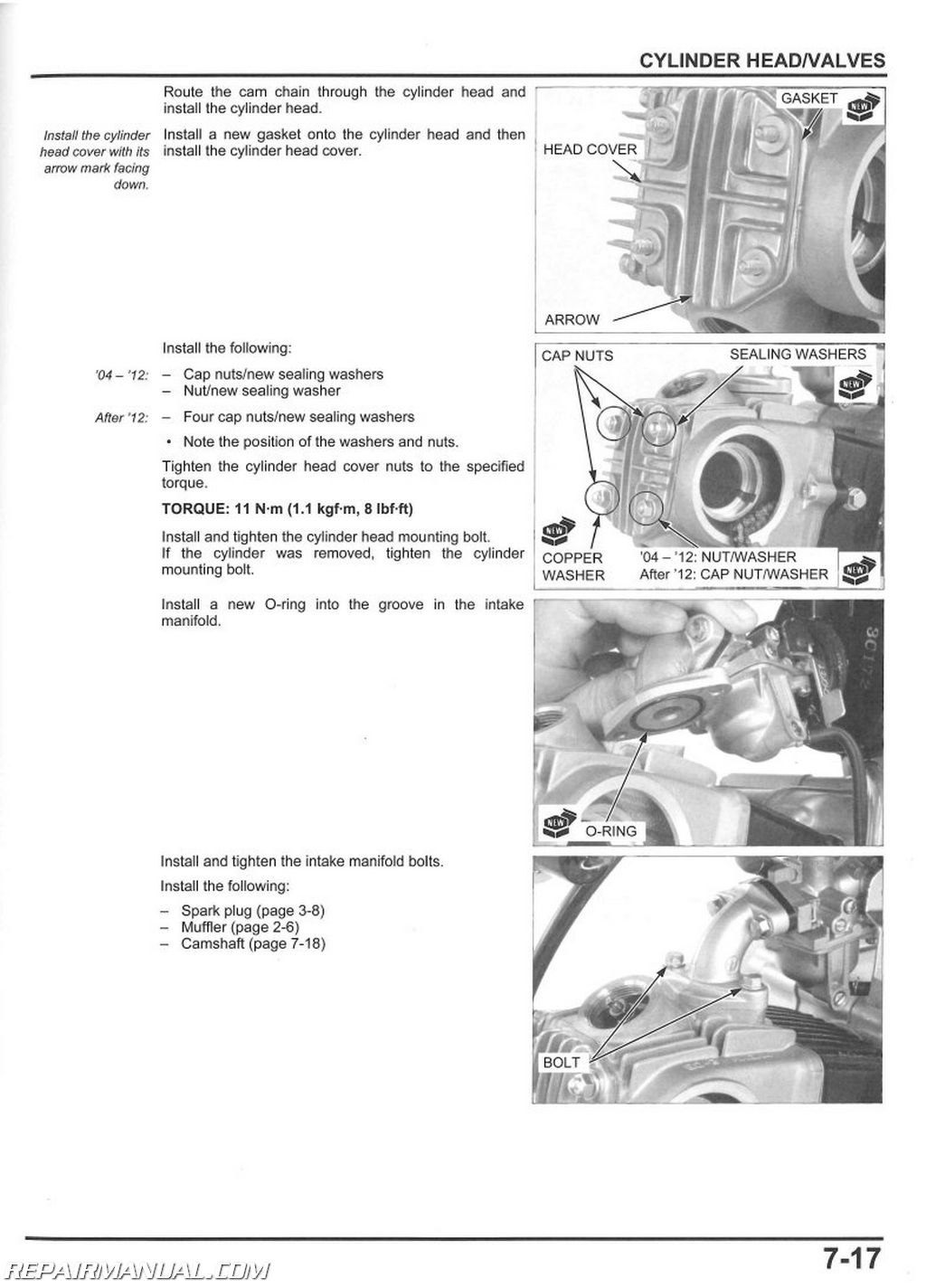 2011 Honda Crf50 Service Manual